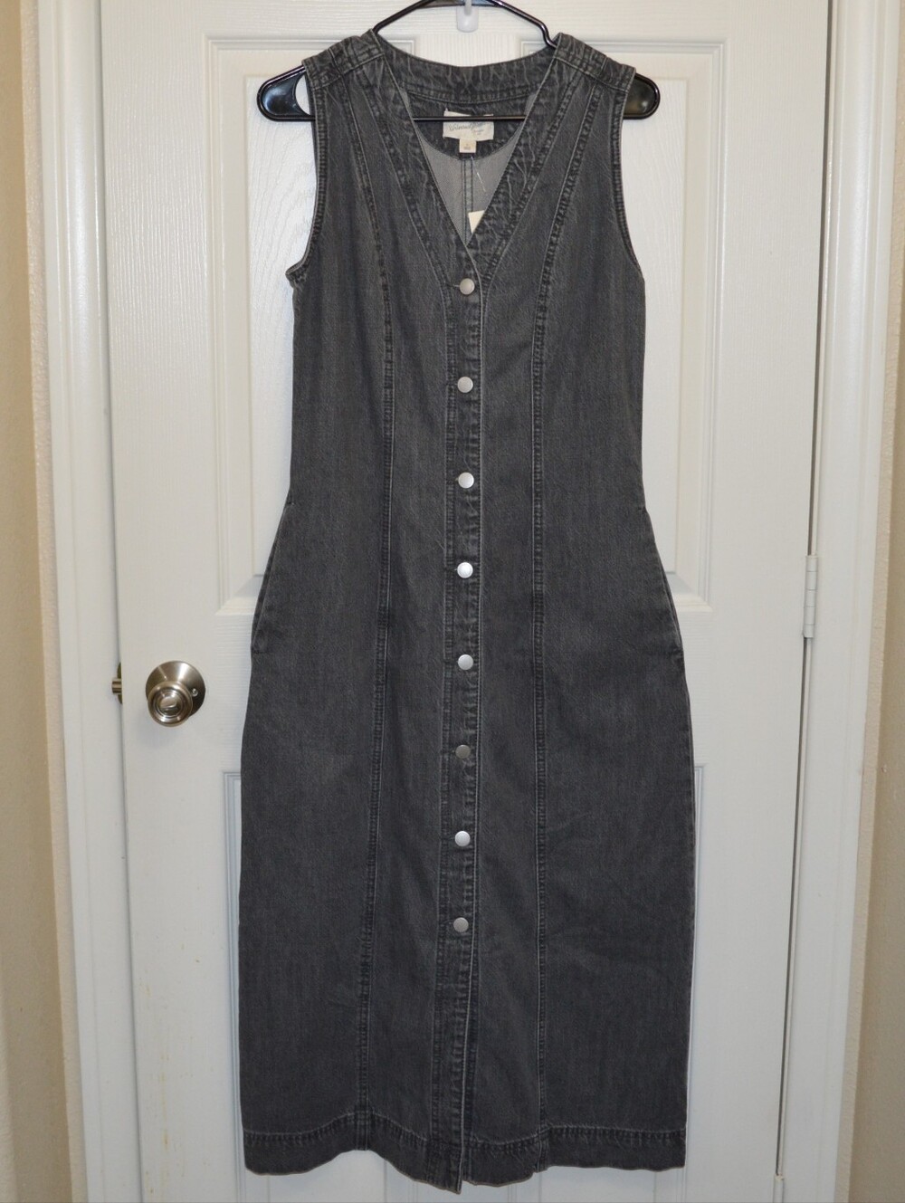 Universal Thread Sleeveless Denim Dress - Washed Black 4